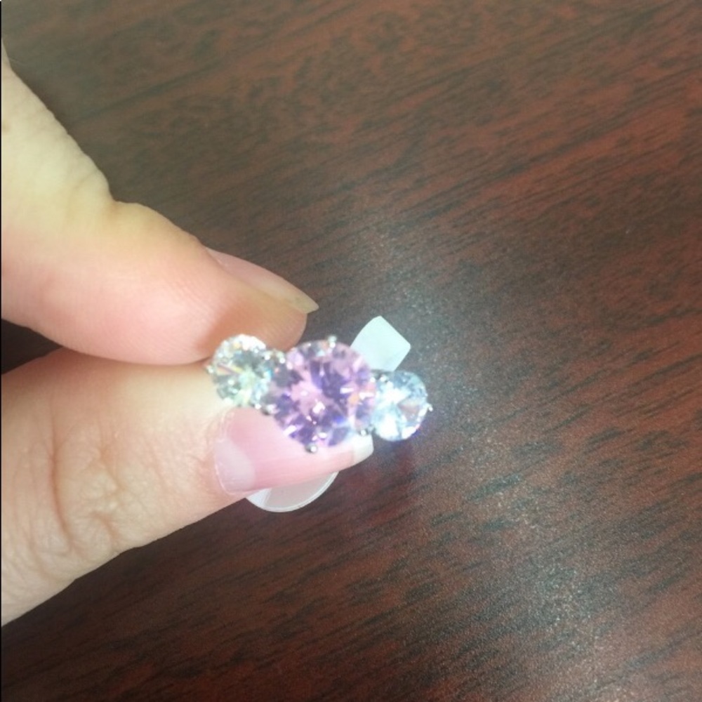 3 Stone cz Engagement ring