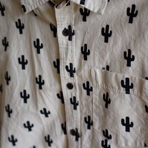 Cactus Short Sleeve Button Down