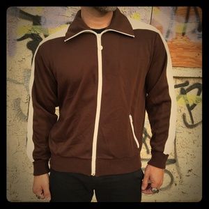 Vintage White Stag Zip Up Sweater