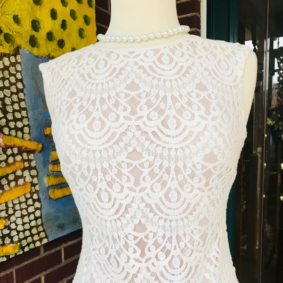 Jessica Howard Ivory Sheath Lace Dress - Picture 2 of 8