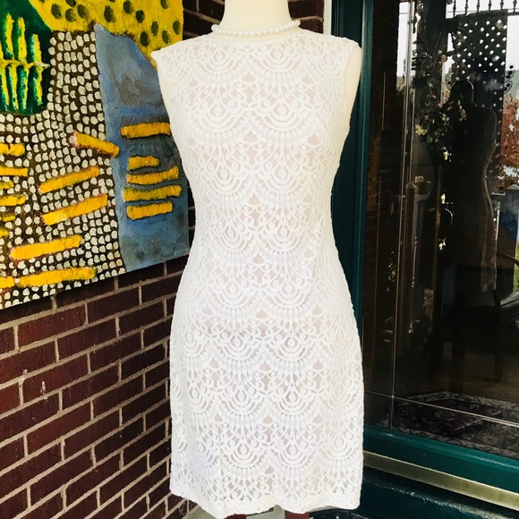 Jessica Howard Ivory Sheath Lace Dress - Picture 3 of 8