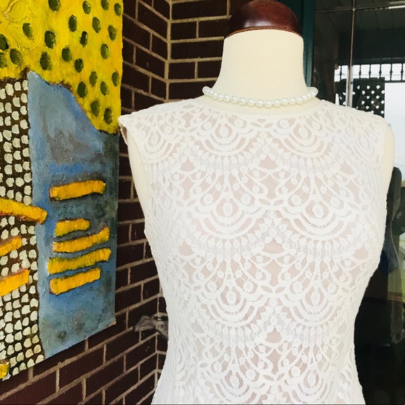 Jessica Howard Ivory Sheath Lace Dress - Picture 5 of 8