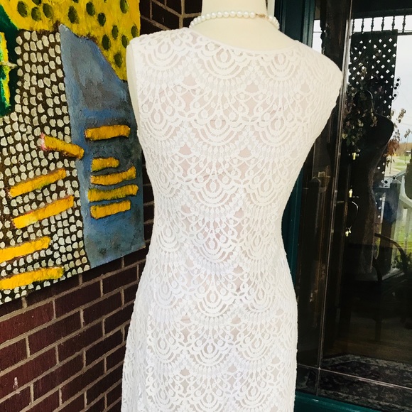 Jessica Howard Ivory Sheath Lace Dress - Picture 6 of 8