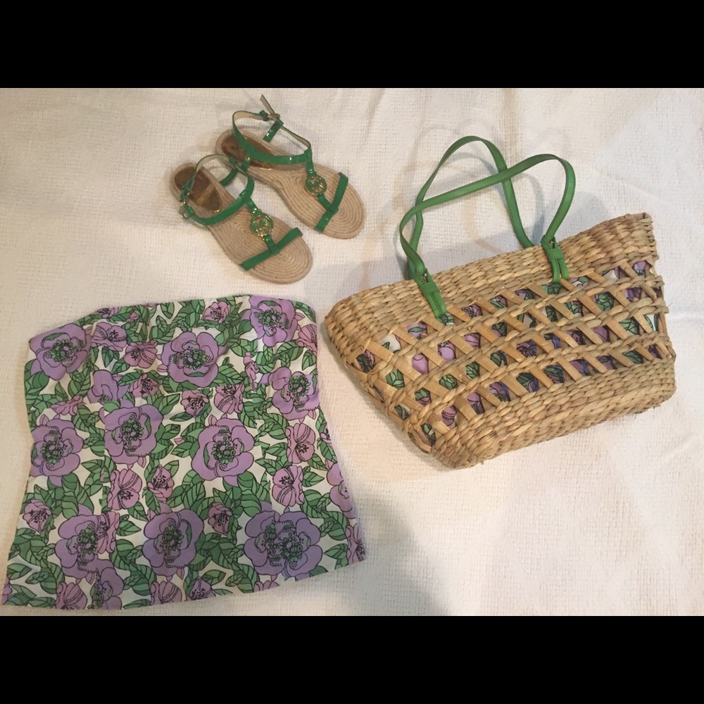 Ann Taylor Strapless top with matching handbag 4