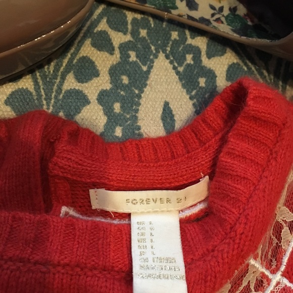 FLASH SALE ⚡️Forever 21 sweater lace bow & buttons - Picture 5 of 7