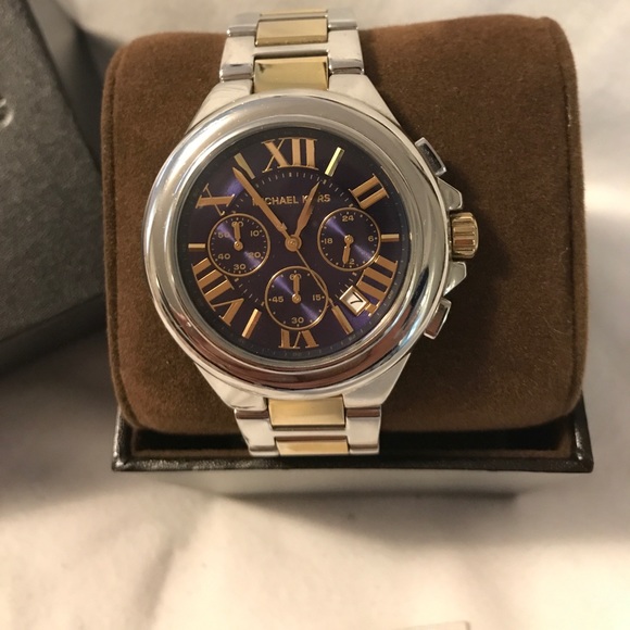 Michael Kors - Two-Tone Navy Dial Camille Watch main image 4