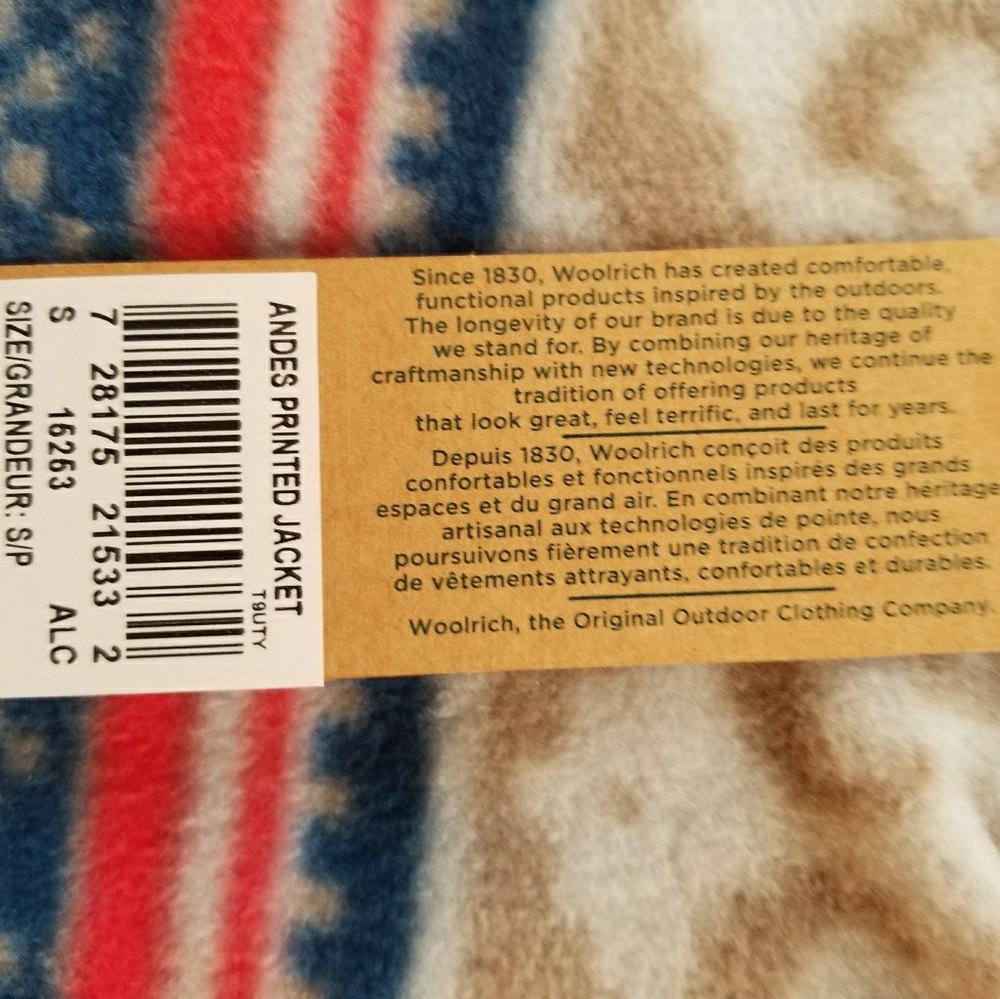NWT Woolrich Andes Fleece - Picture 6 of 7