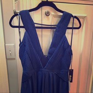 Beautiful navy long, formal, black tie dress.