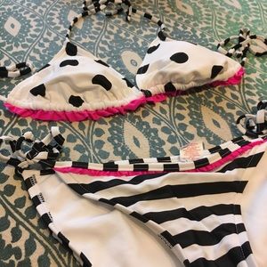 ⚡️Xhilaration⚡️ Adorable dots and stripes bikini