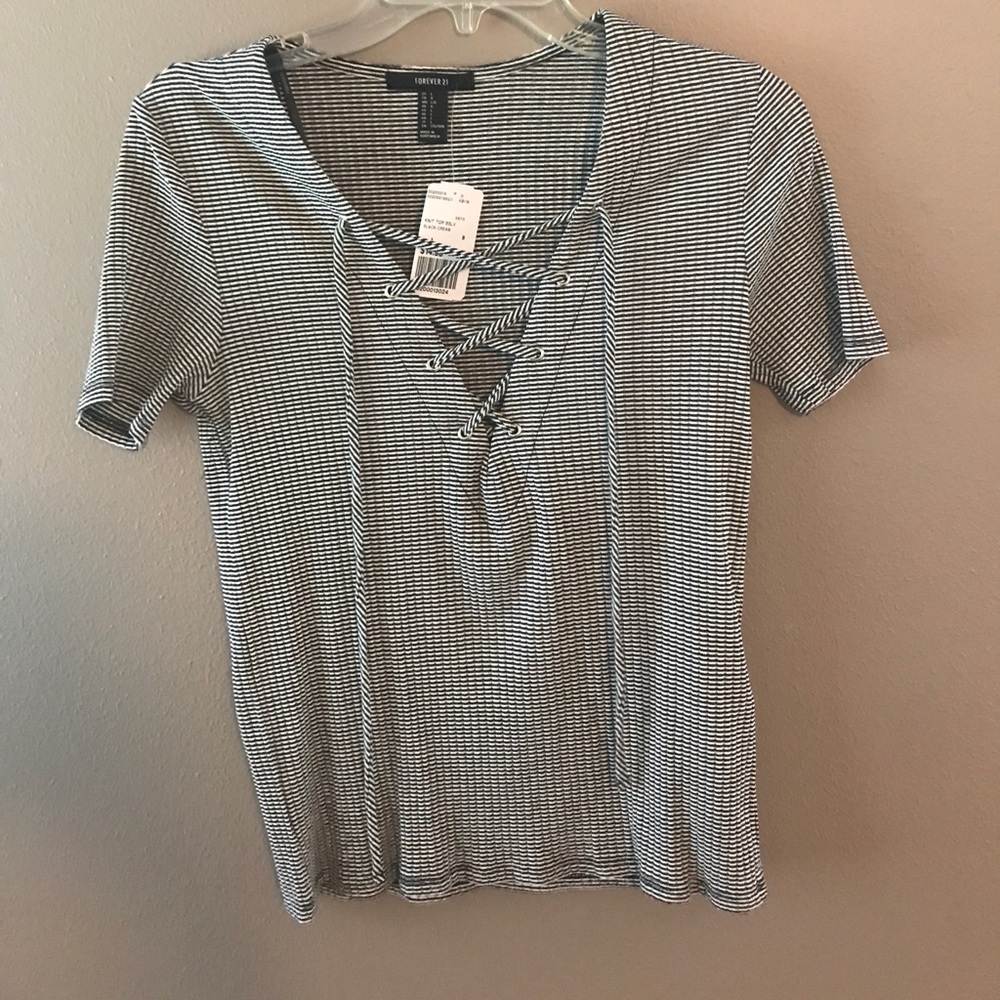 Forever 21 lace up top