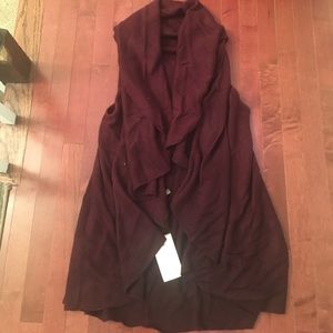 Burgundy Shawl Vest