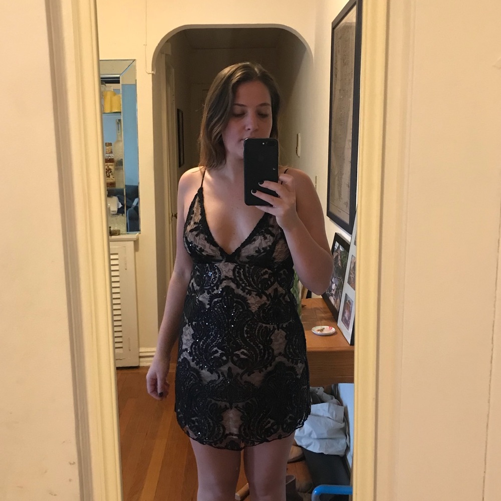 Free People Night Shimmers Mini Dress