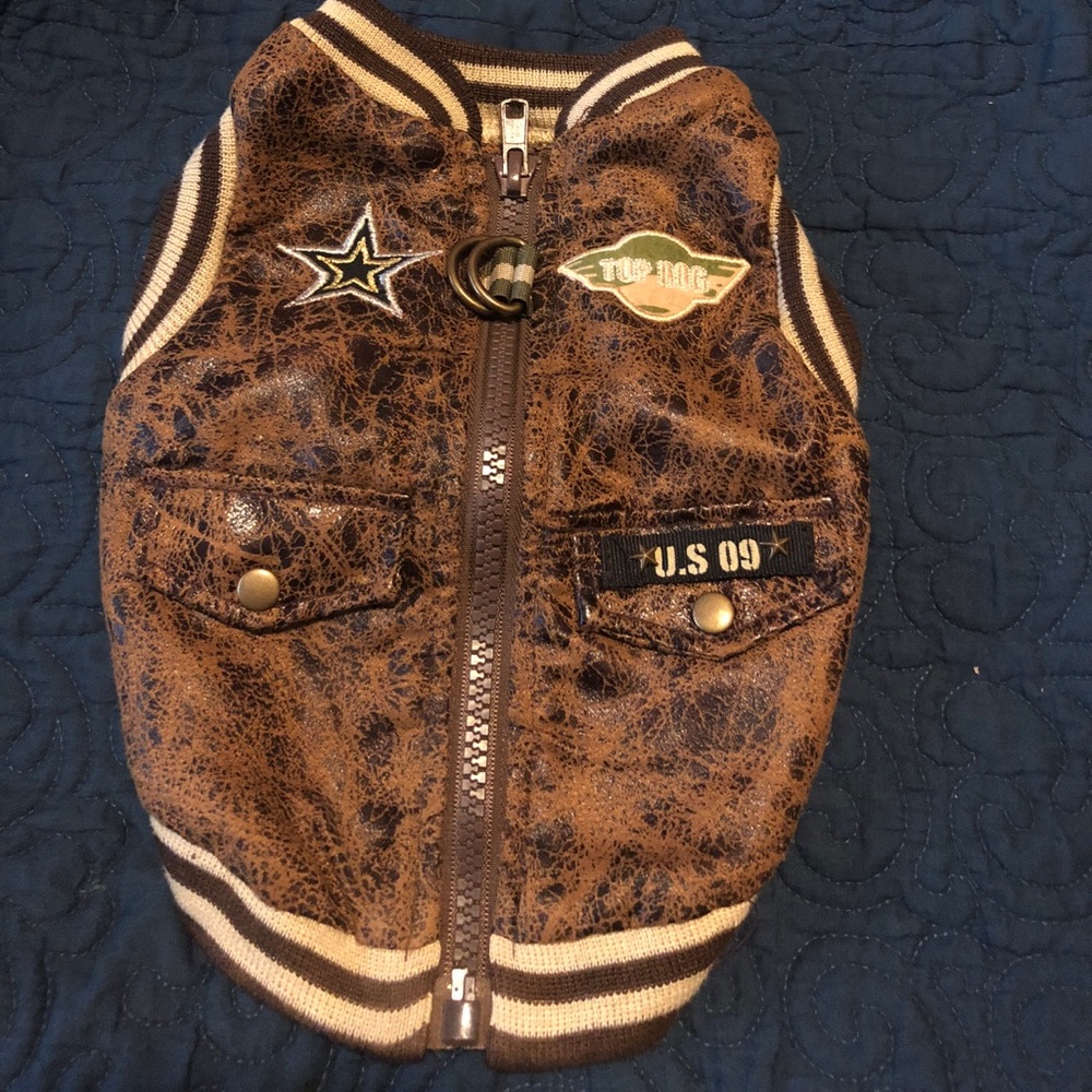 XS Dog Top Dog Top Gun Air Force Navy Jacket Pet