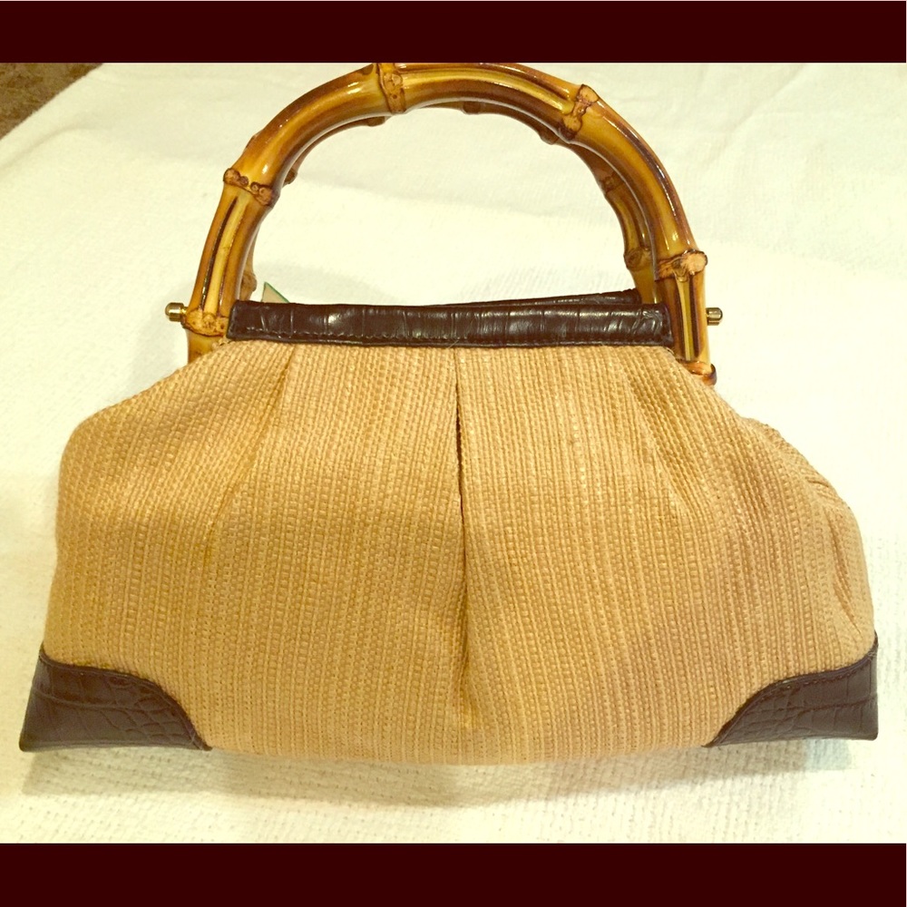 Ann Taylor new woven and croc handbag