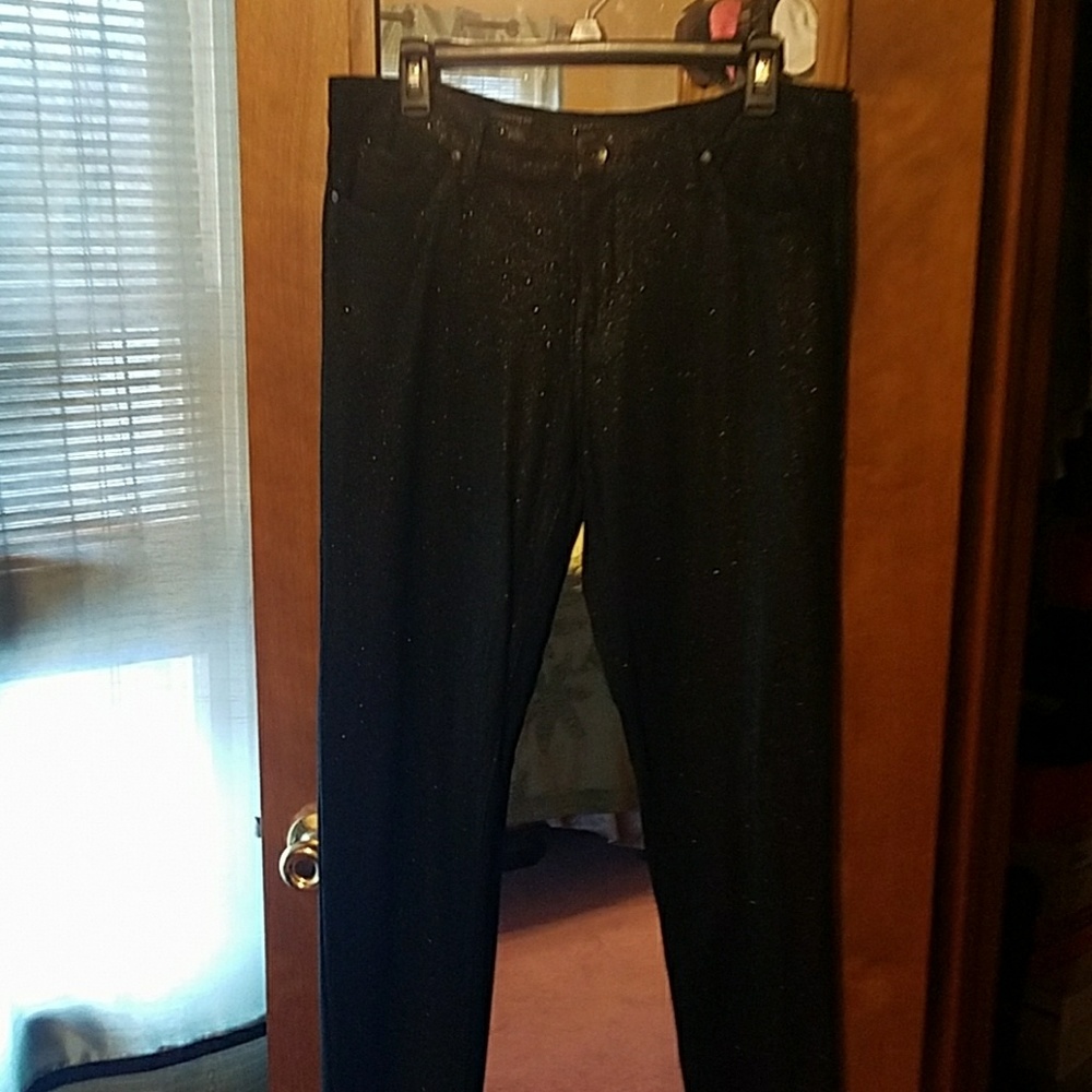 Holiday sparkle dress stretch jean