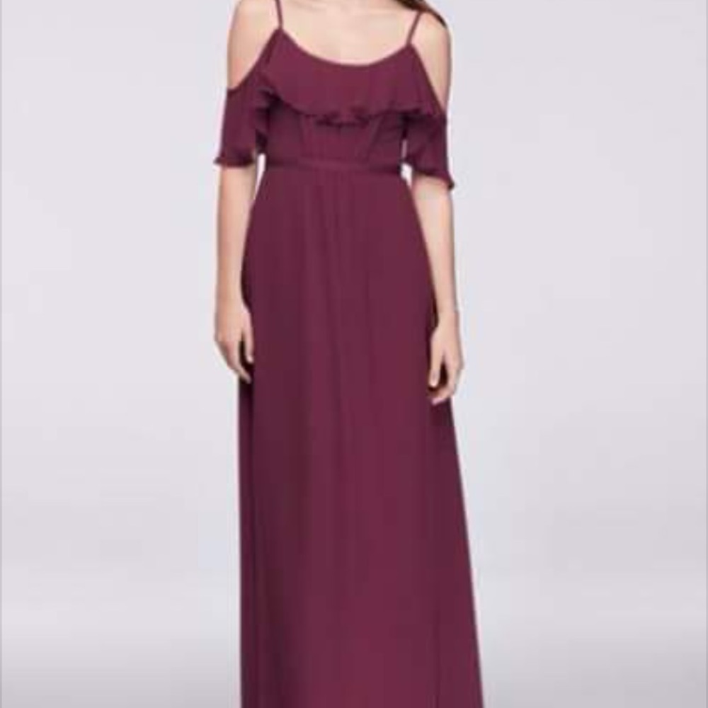 Davids bridal bridesmaid dress in merlot (size 4)