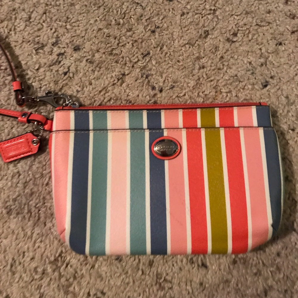 Coach Wristlet - Peach/Blue/Greeb/White/Pink