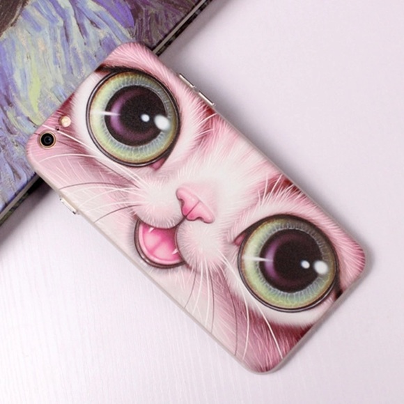 NEW iPhone 7 Plus/8 Plus Soft Bright-eyed Cat Case - Picture 3 of 3