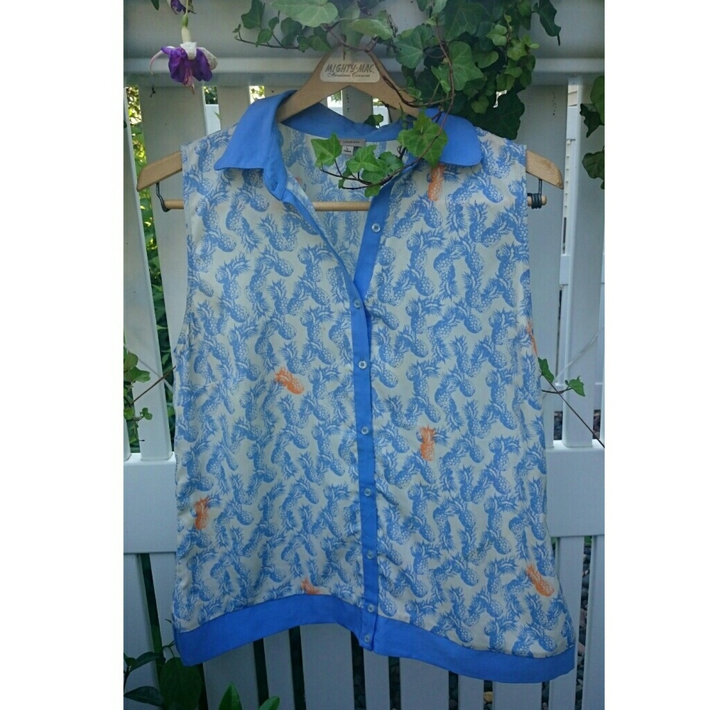 Pineapple print blouse