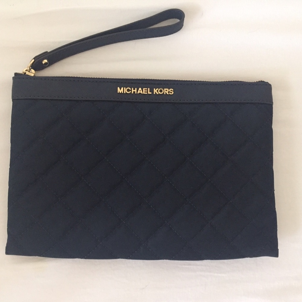 Michael Kors navy clutch
