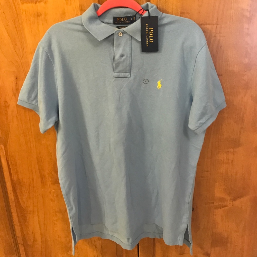 Light Blue Custom Fit Polo