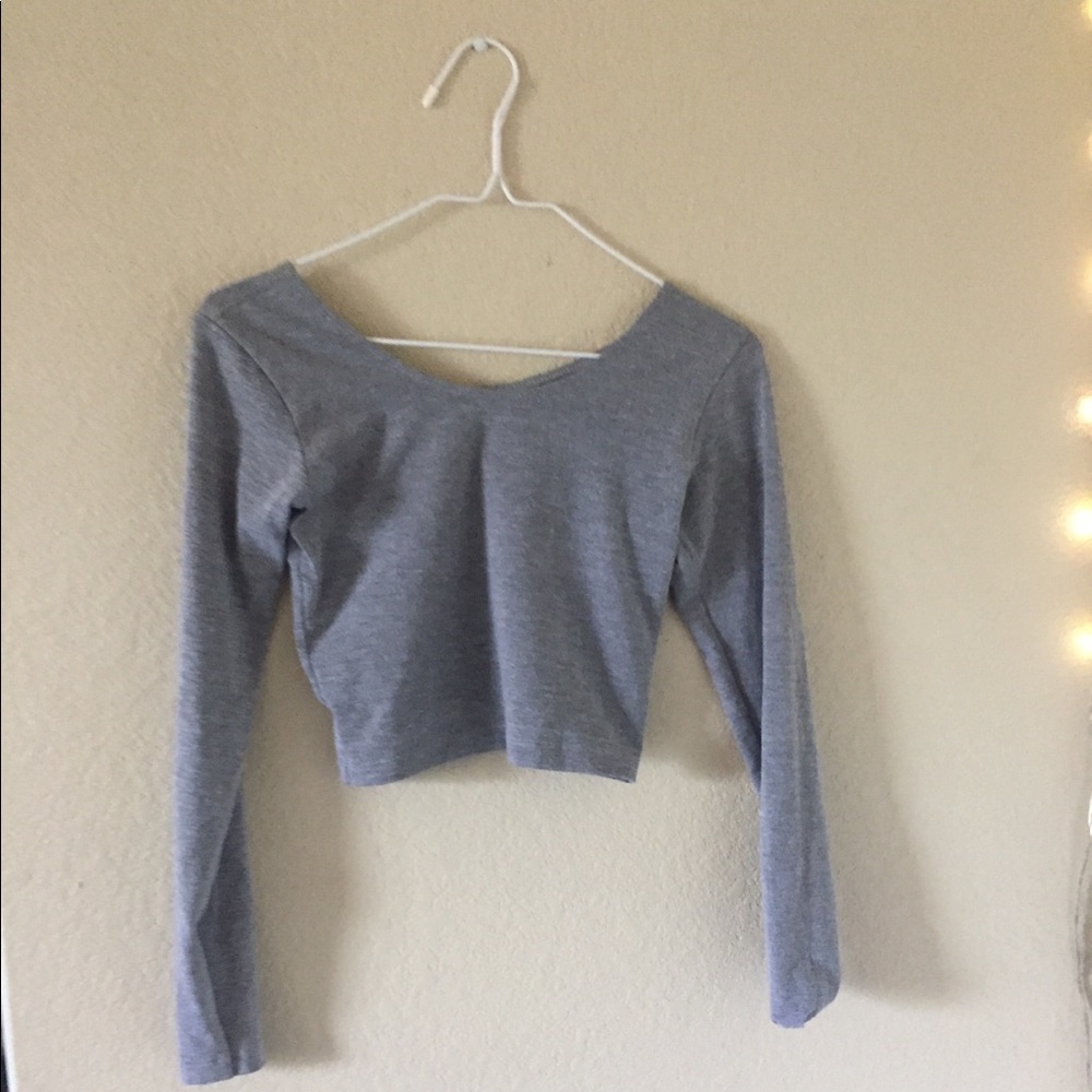 American Apparel Grey Crop Top