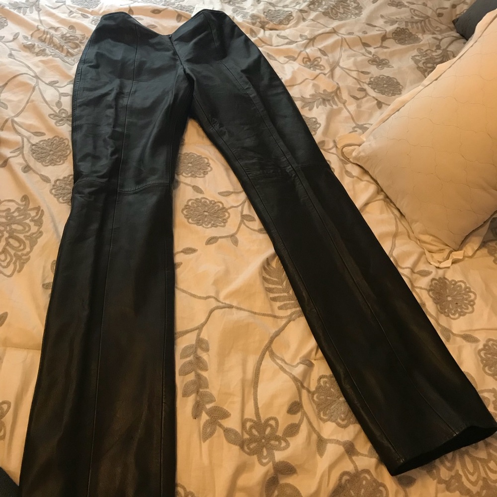 Vakko sport leather pants