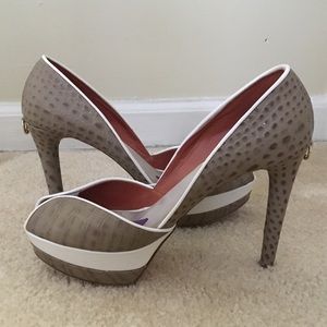 Guillaume Hinfray ostrich, croc embossed leather