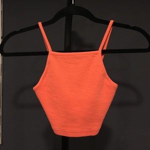 Orange crop top