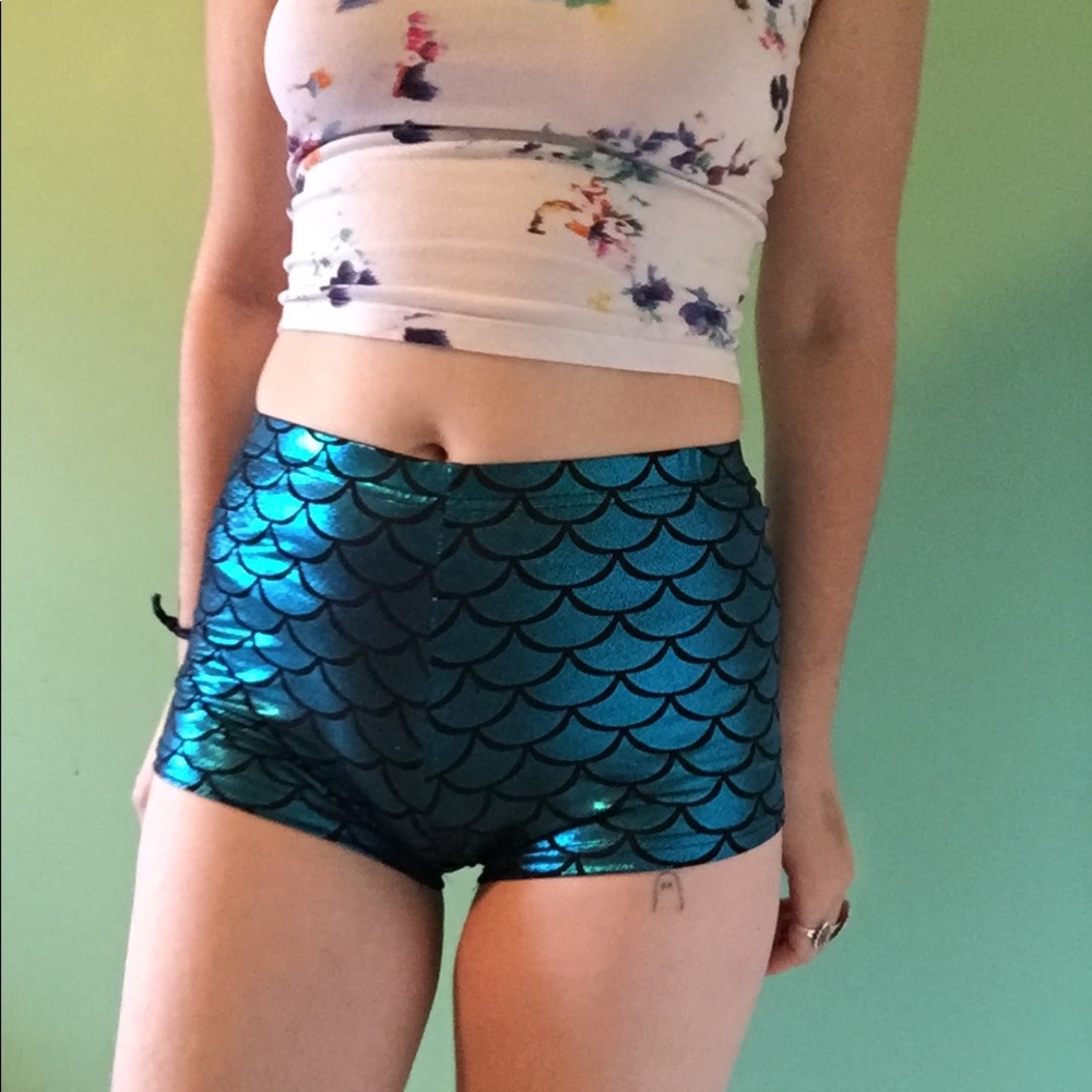 Mermaid Rave Booty Shorts