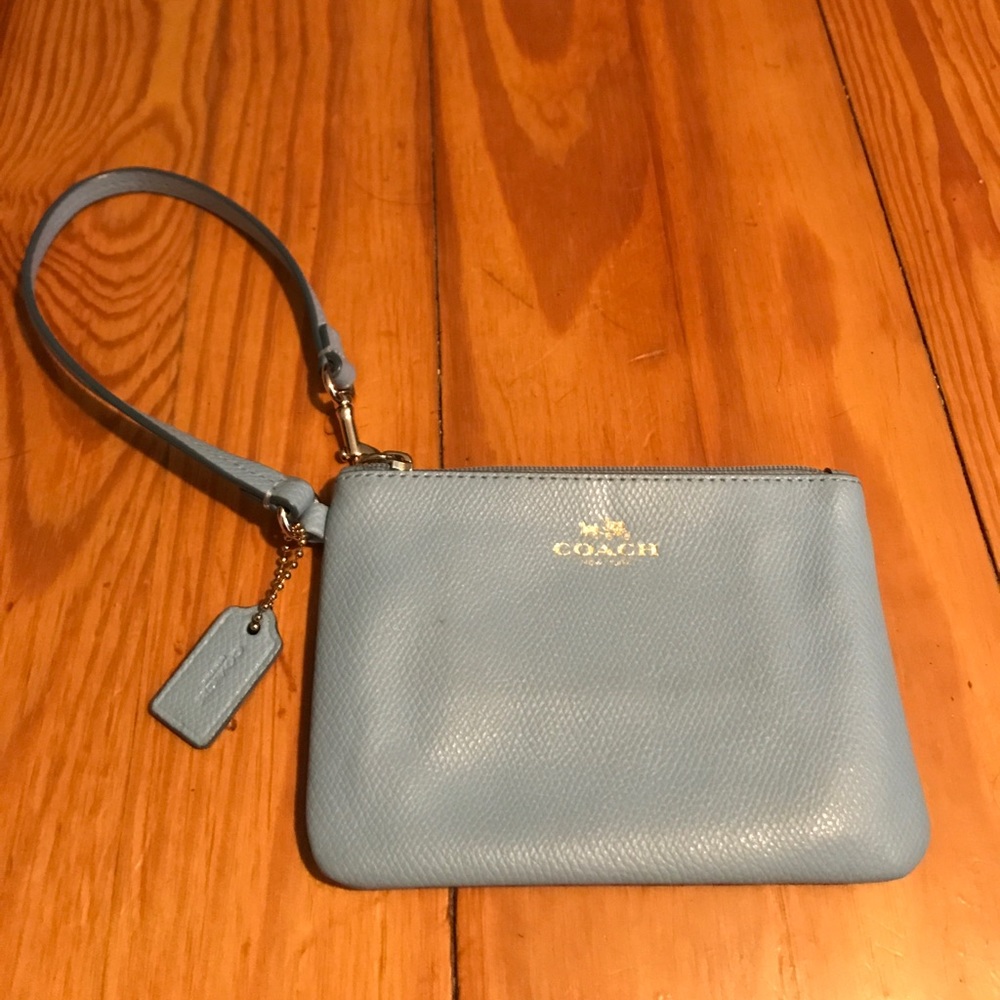 Coach Baby Blue Wristlet