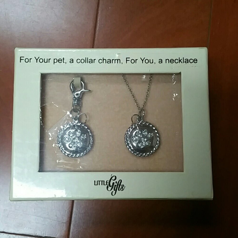 NIB Necklace & Collar Charm set