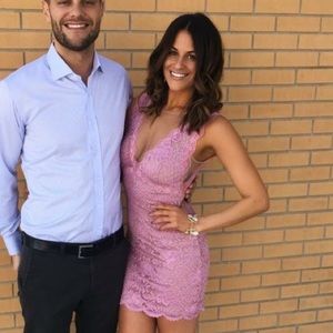 Bebe Pink Lace Dress