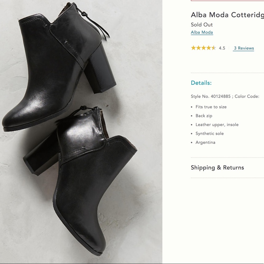 Anthropologie Alba Moda Cotteridge Leather Booties