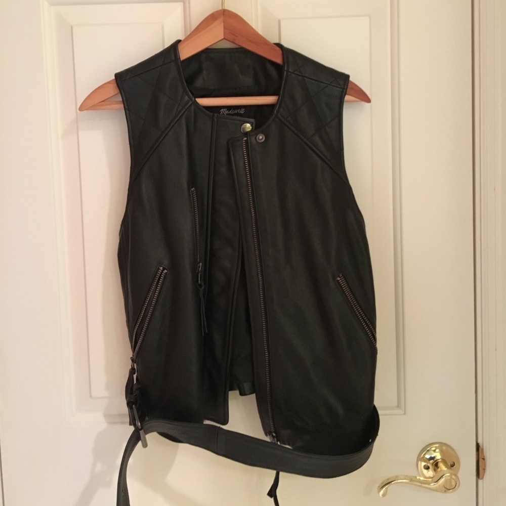 Madewell leather vest