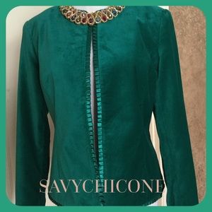 ❤️NWOT JEWEL TONED VELVET JACKET
