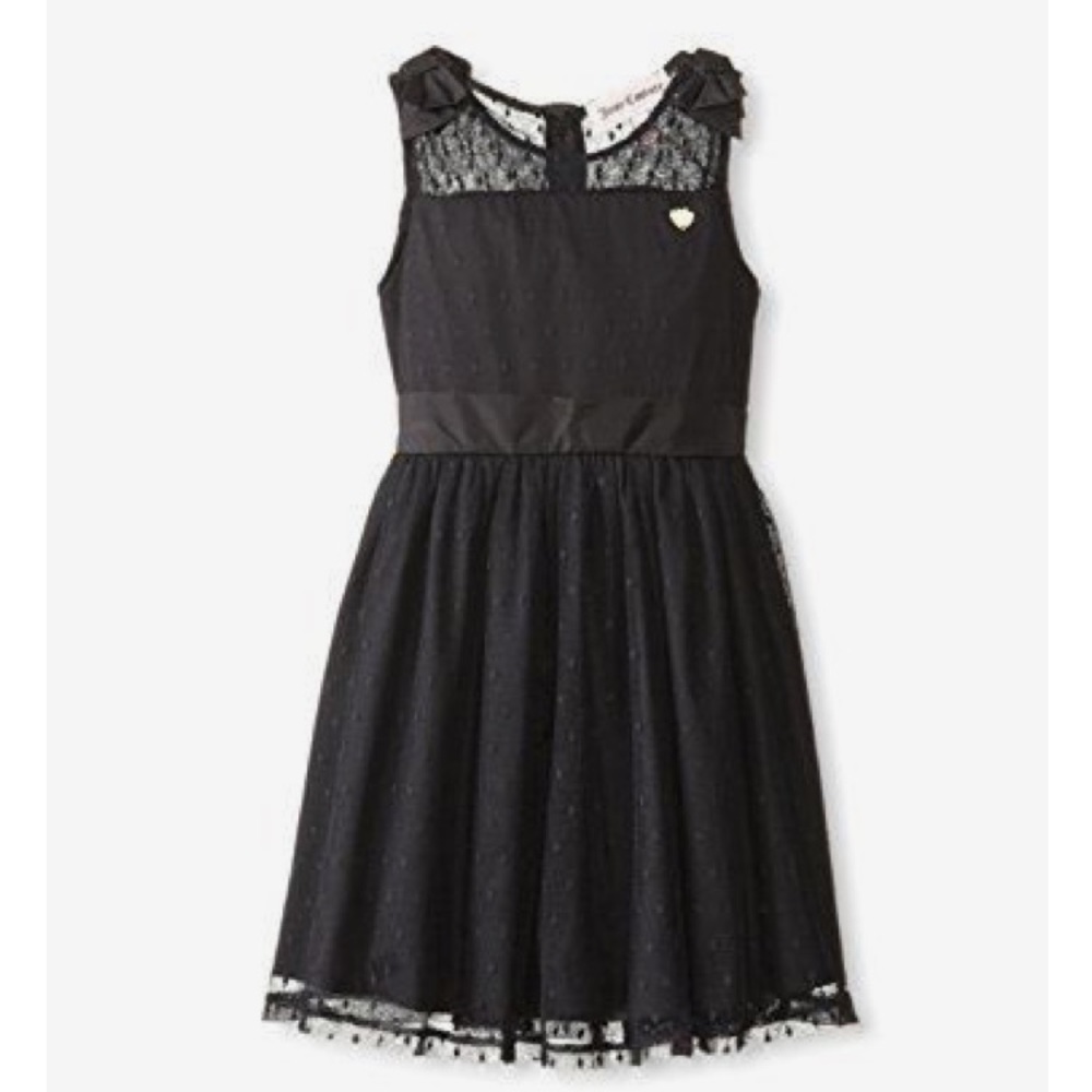 Juicy couture baby girl black lace dress 12-18mos