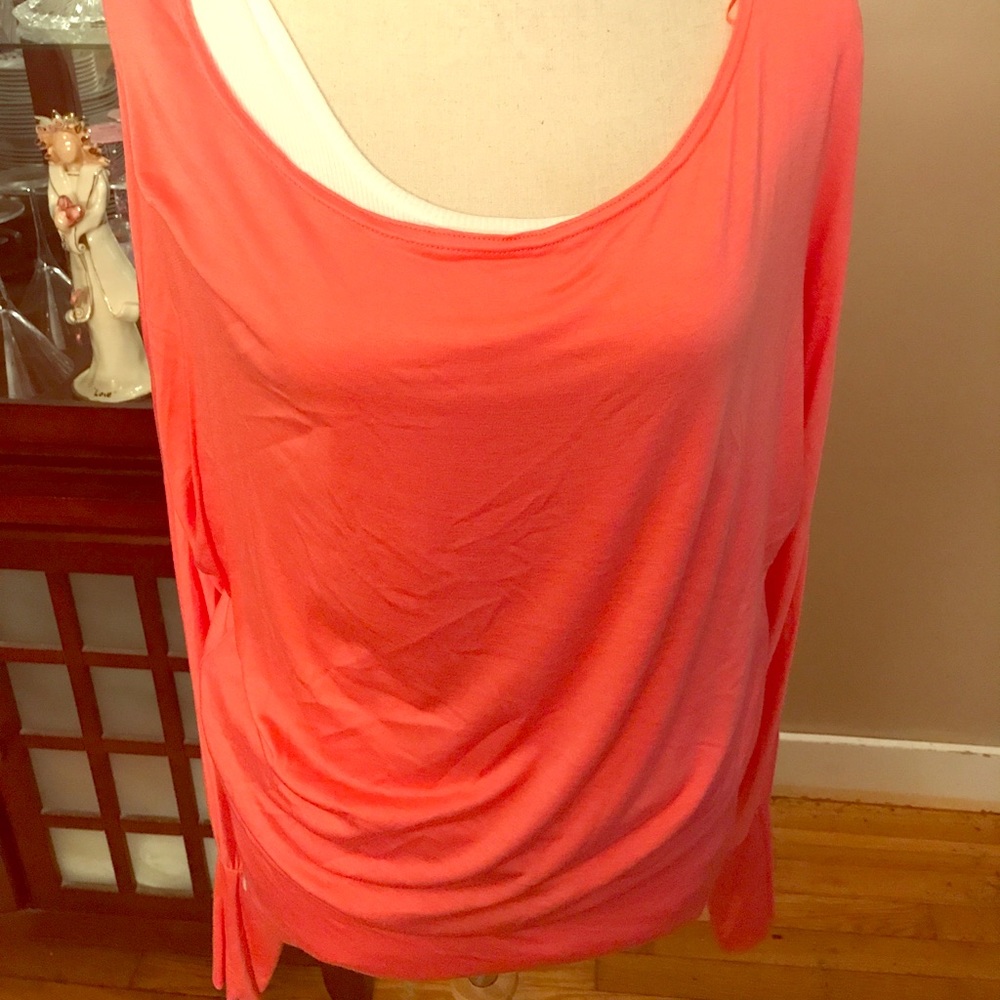 Coral drape top