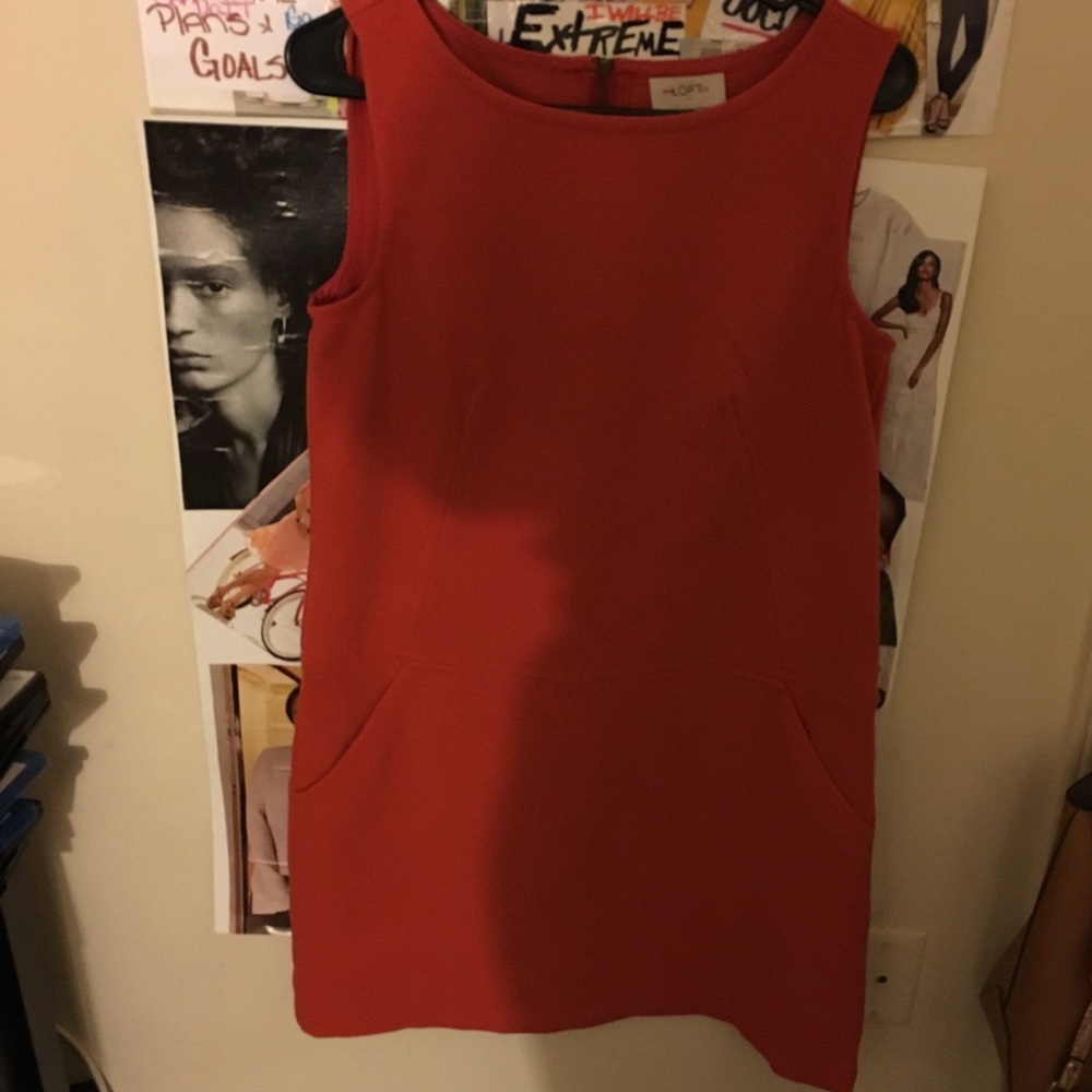 Dark Orange Causal LOFT dress
