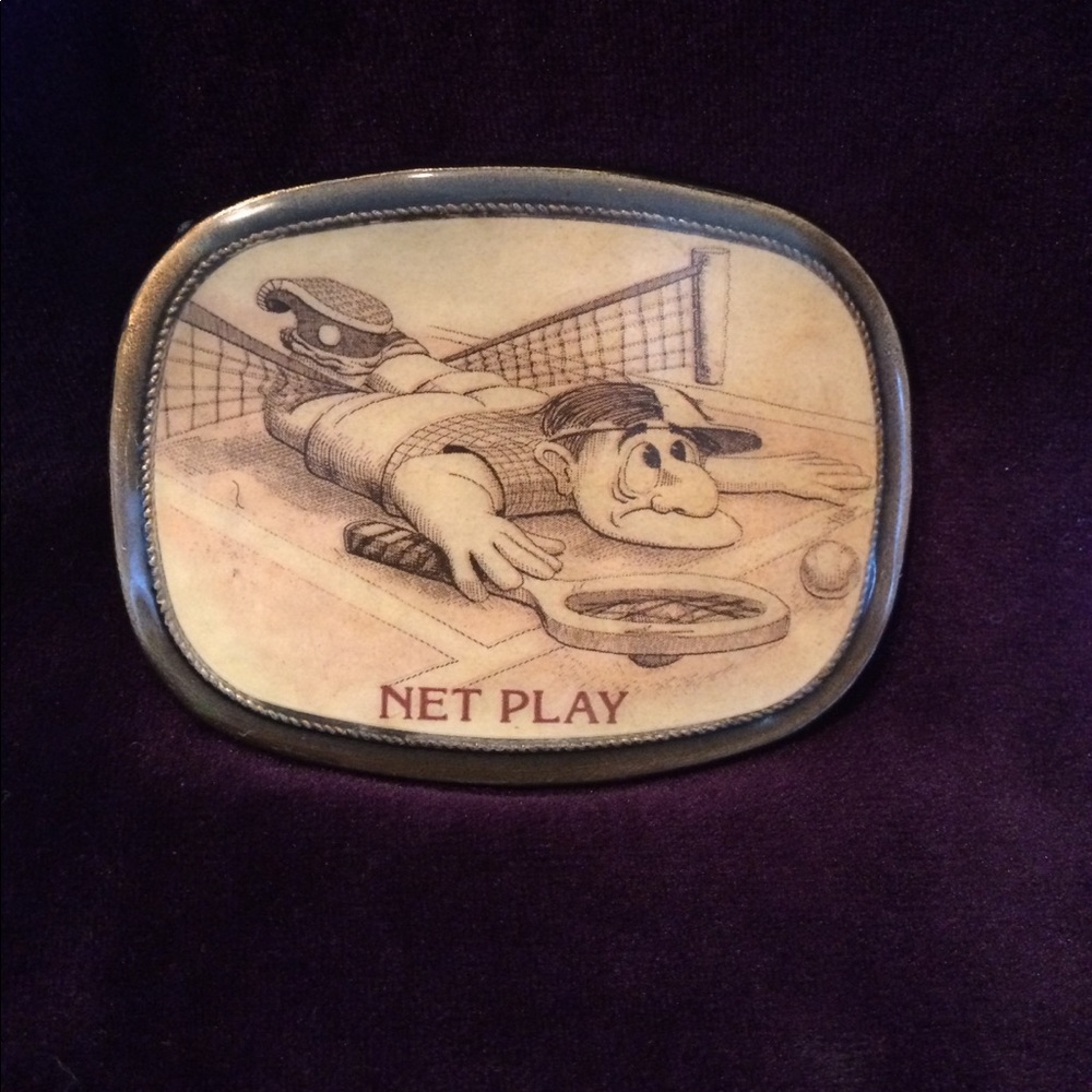 Vintage Tennis Belt Buckle