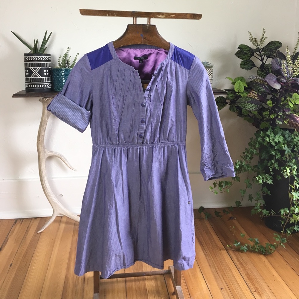Purple Matix Shirtdress