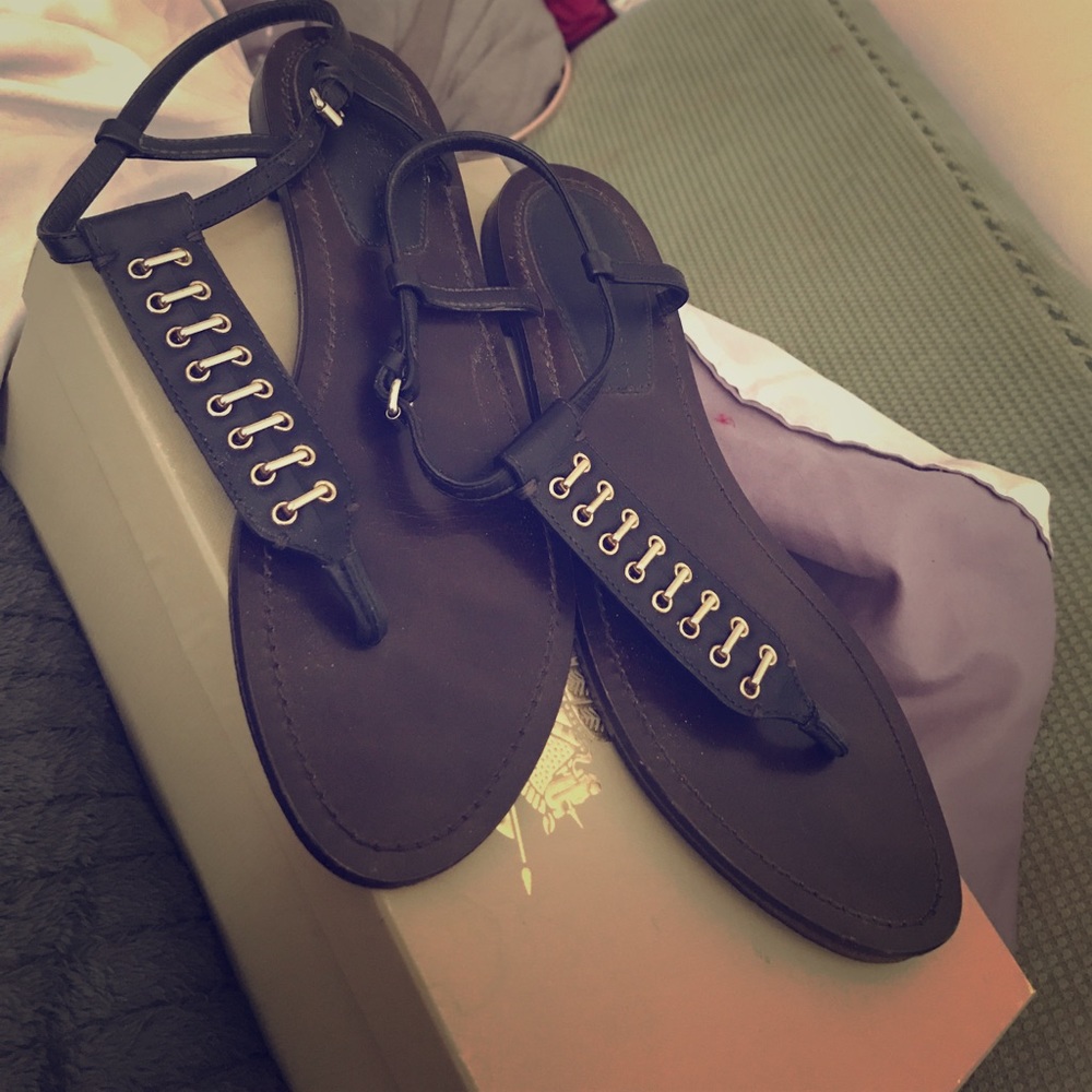 Burberry sandals worn