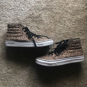 Leopard print vans