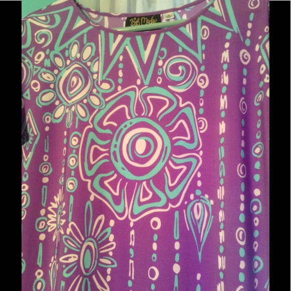 Dress Indian print loose fitting and flowing - Picture 2 of 2