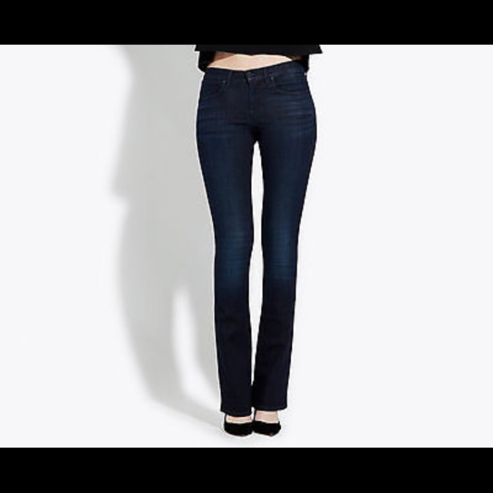 AYR ‘The Skinny’ Flare Jac’s Dark Blue Jeans
