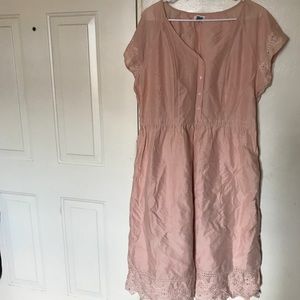 Blush Pink Cotton Dress