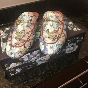 The Princetown slipper is made in GG Blooms