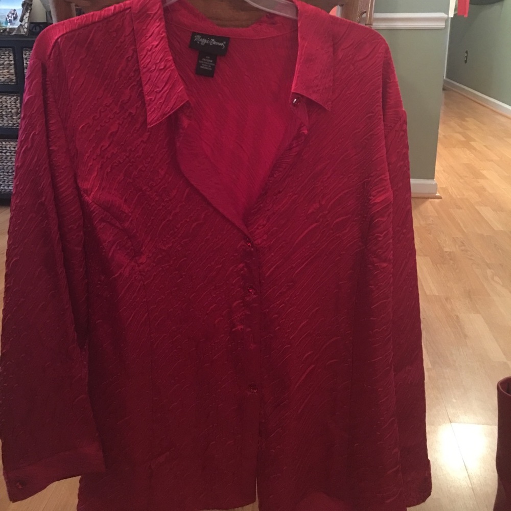 Gorgeous red holiday blouse