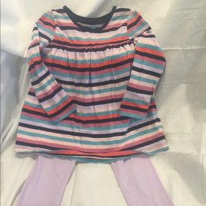 Gap Tunic and Leggings striped size 4 EUC