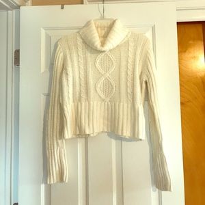 Cropped White Sweater